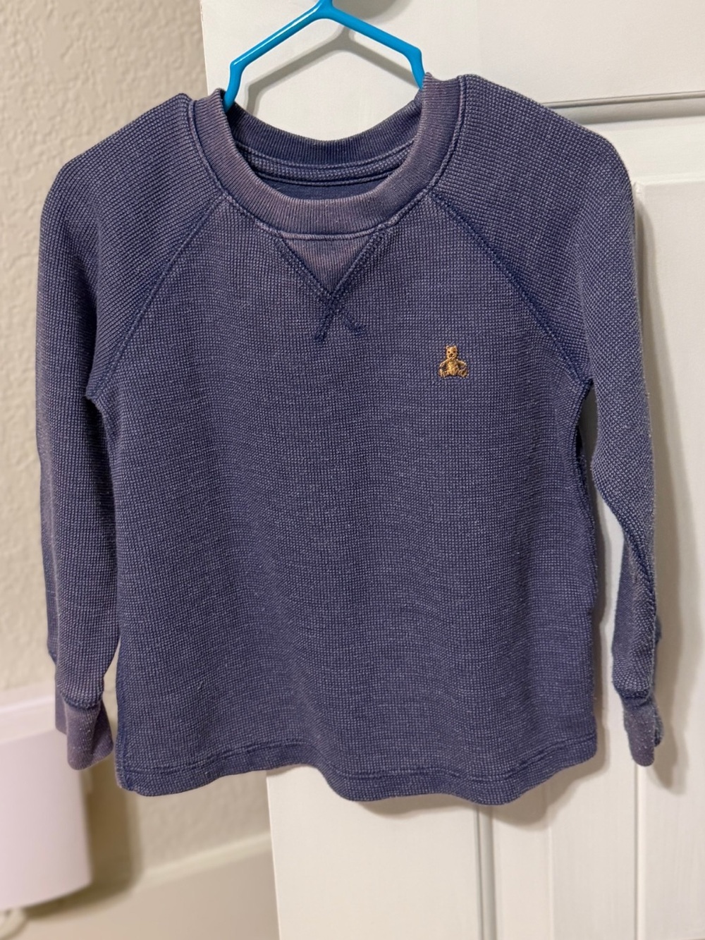 Baby Gap - Waffle-Knit Thermal Raglan Pullover Elbow Patch 3Y